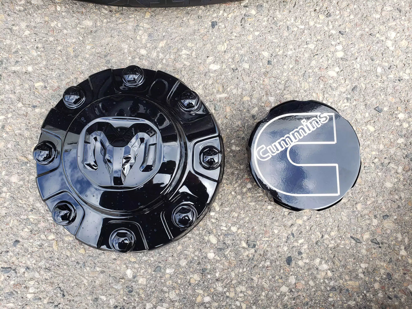 Ram 2019+ Front Axle 6-inch Center Cap, black finish