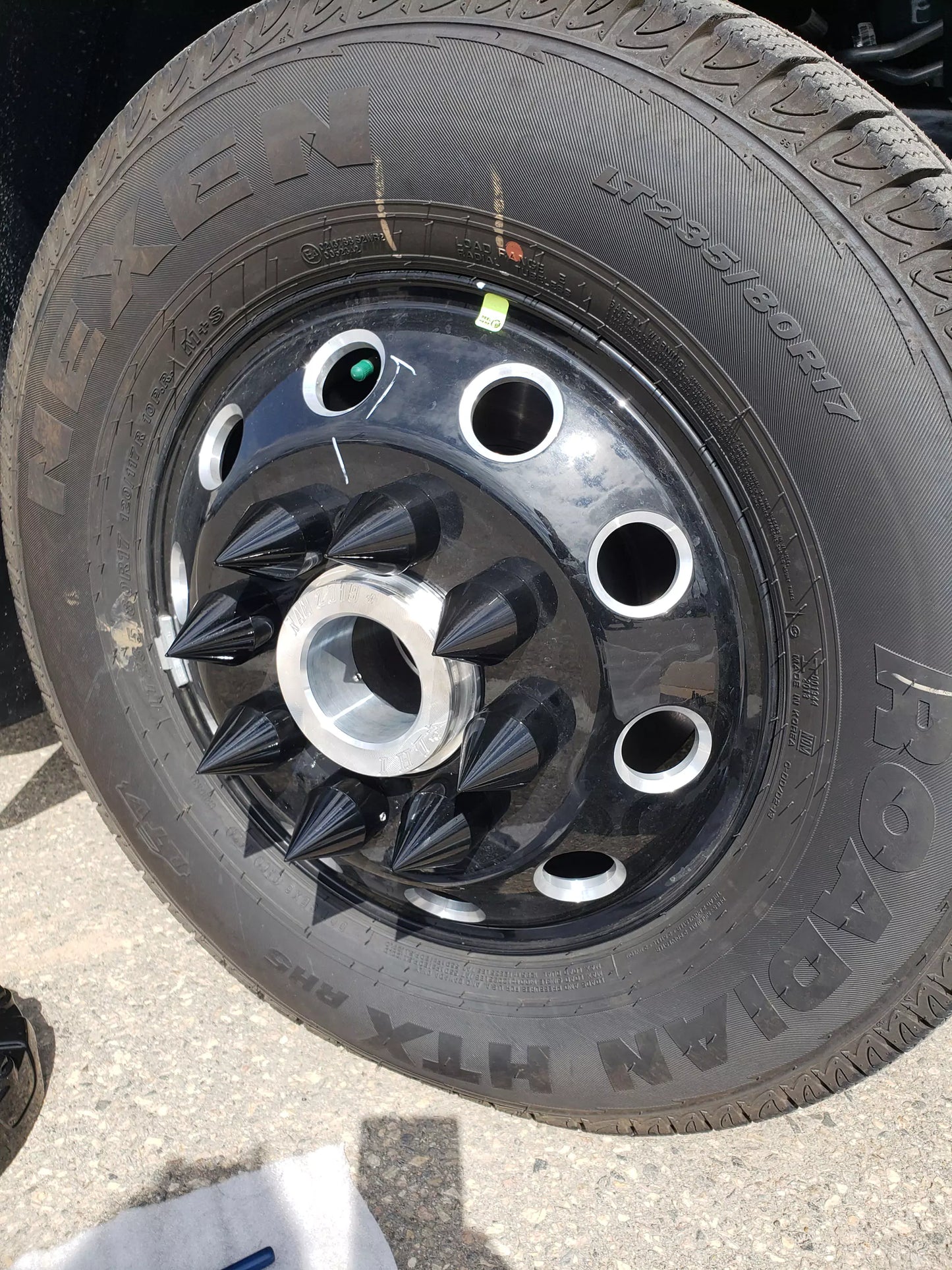 Installed view of Front Axle Center Cap Set for Ram 2019+